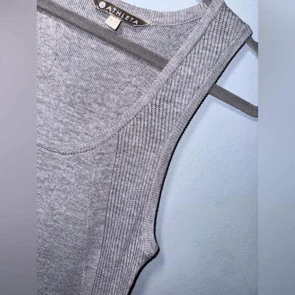 Athleta River Rib Gray Merino Wool Sweater Dress Size Small NWOT - Picture 3 of 9